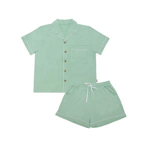 ชุดชุดนอนผ้าซาตินผ้าไหมเนื้อนุ่มสวมใส่สบายระบายอากาศได้ดีสไตล์ผ่อนคลายได้อย่างสมบูรณ์แบบทนทานสวมใส่ตลอดทั้งวัน - Product Image 4