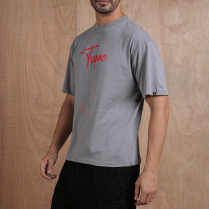 T-shirt surdimensionné pour hommes en gros T-shirt graphique en coton épais au design personnalisé Streetwear à impression numérique DTG avec logo personnalisé - Product Image 4