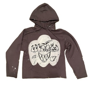 Custom Screen Print Sleeve Sun Faded Essentials Oversized Cropped Hoodies para hombres 100% Sudaderas de algodón para el invierno - Product Image 1