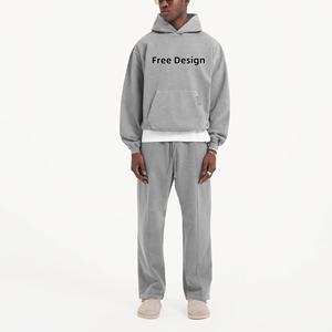 Survêtements personnalisés avec logo gratuit, ensemble de sweat-shirts en molleton français, sweat-shirts épais en coton pour hommes, survêtements surdimensionnés unisexes - Product Image 5