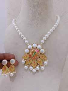 Meenakari artisanat Premium Antique poids léger collier Unique perle ornementation personnalisable en vrac ensembles de bijoux de mode - Product Image 6