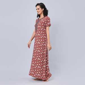 Evolove - Camisón Largo Maxi de Viscosa Liva para Mujer, Súper Suave y Cómodo para el Hogar, con Bolsillo, Suministro ODM - Product Image 3