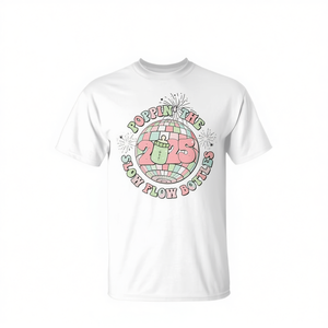 T-shirt Poppin' Bottles NICU Nurse New Years 2025 Slow Flow Bottles - Product Image 2