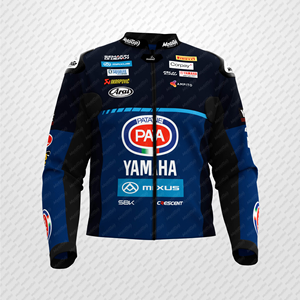 Jonathan Rea Ramaha SBK hecho a medida cuero de vaca perforado/chaqueta de carreras de cuero de canguro/chaqueta con joroba CE armaduras - Product Image 1