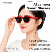 Nouvelles lunettes intelligentes M89 Al avec caméra, reconnaissance d'image LED, traduction, assistant vocal, lunettes de soleil tendance, contrôle tactile 1080P