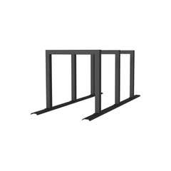 Sistema di supporto a binario, 3 supporti in tubo d'acciaio 60x60 mm, 2100x800mm (LxP), da avvitare, grigio - Product Image 1