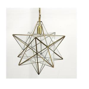 <b>Gold</b> Painted Festive <b>Lantern</b> Modern Elegant Unique Hanging Design Decorative Star Glass Hanging <b>Lanterns</b> Wholesale Supplies - Product Image 1