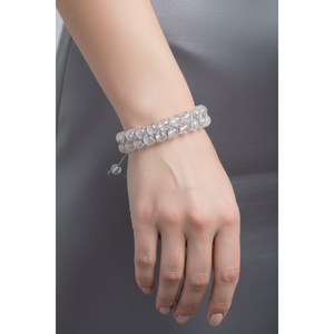 Pulsera de piedra natural de macramé de doble hilera de 8 mm de Necef - Product Image 2