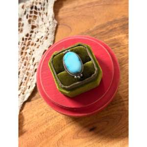 Bague Statement Scott Skeets Golden Hills en turquoise et argent sterling, coupe géométrique, sertissage invisible, taille 8, pour un usage quotidien - Product Image 4