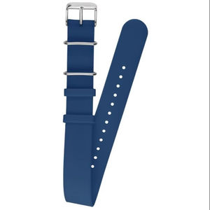 Correa Deportiva Elástica de Silicona Unisex de 20-22 mm, Color Azul Zul, Profesional, Suave, Ligera, Impermeable, Transpirable y Duradera para Reloj Inteligente de Acero Inoxidable - Product Image 1