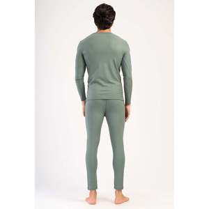 ERKEK COMFORT KAYIK YAKA UZUN KOL ICLIK TAKIM - ฮากิ - ฮากิ - Product Image 3