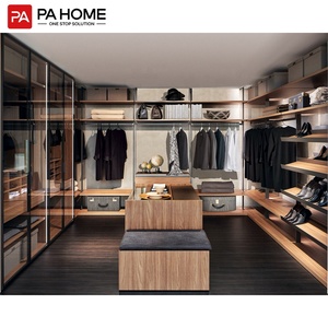 PA costruito In specchio d'angolo porta battente <span class=keywords><strong>abbigliamento</strong></span> Ardrobe armadio camera da letto mobili con isola - Product Image 1