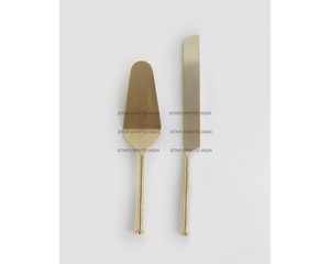 Tools Slicer with Resin Decoration Resin/Wood Handle Luxury Home <b>Baking</b> Stainless Steel Cake Knife and Server <b>Set</b> Cake - Product Image 4