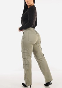 Pantalones Cargo Ligeros de Verano para Mujer, Pantalones Deportivos Casuales para Viajes al Aire Libre, con Bolsillos con Botones en la Cintura, Proveedor de BD - Product Image 4
