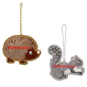 Material de tela, forma personalizada, árbol bordado Zari brillante, adornos colgantes decorativos, trabajo con cuentas a mano utilizado para la decoración de Diwali - Product Image 1