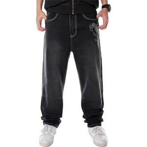 Jeans Casuales Personalizados para Hombre, Estilo Hip-Hop, Bordados, Holgados, Talla Grande, para Adultos, para Bailar, Patinar, de Mezclilla Larga - Product Image 1