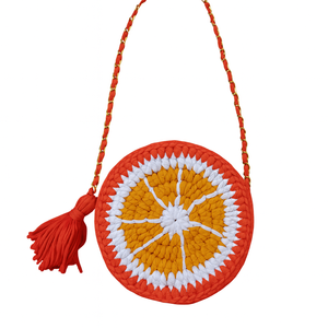 <b>Orange</b> Bliss Boho Crochet <b>Handbag</b> - Product Image 1