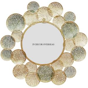 Último patrón Llegada Aspecto atractivo Calidad Premium Metal Hecho Espejo decorativo de pared de diseñador único en precio competitivo - Product Image 1