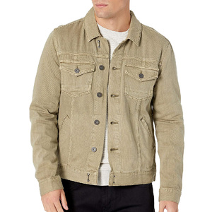 Design personnalisé OEM haute qualité Vintage délavé 100% coton broderie personnalisée hommes bouton Up veste en jean pour hommes - Product Image 1