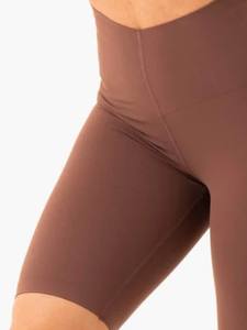 Short de fitness taille haute personnalisé pour femmes motif solide mi-taille Yoga Gym vêtements d'entraînement Shorts de motard grande taille avec logo personnalisé - Product Image 6