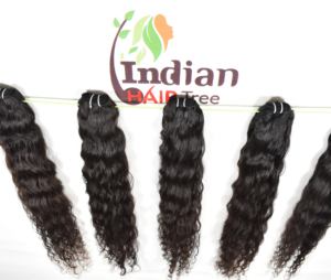 Vente en gros Bon marché Traitement chimique Aucun Faisceaux de cuticules alignées brutes ondulées 100% Extensions de cheveux humains indiens noirs naturels - Product Image 5