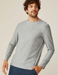 Sweat à capuche de sport pour homme à séchage rapide personnalisé T-Shirt à manches longues 93% polyester 7% Spandex imprimé uni tricoté pour le sport Fitness - Product Image 1