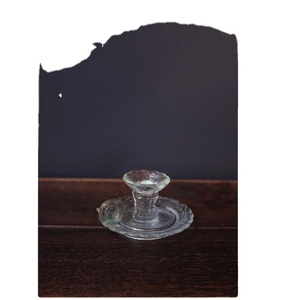Portavelas geométrico de cristal y aluminio de los años 90, ámbar esmerilado, negro, transparente, estampado de San Valentín, cilindro de Metal de seda hecho a mano - Product Image 1
