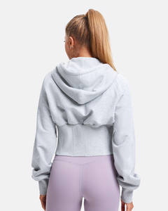 Sweat à capuche zippé pour femme 2022 de haute qualité, en polaire et élasthanne/polyester, coupe régulière, coupe-vent, séchage rapide, respirant, doublé, idéal pour l'hiver - Product Image 3