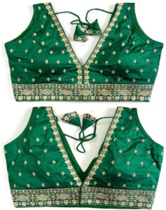 Blusa moderna de verano con trabajo de hilo Zari y nudos hechos a mano Patrón abierto frontal Estilo formal elegante - Product Image 1