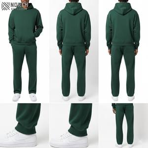 Nouveautés Pantalon évasé délavé à la peinture Ensemble de survêtement deux pièces en molleton épais en éponge française Ensemble de survêtement assorti - Product Image 3