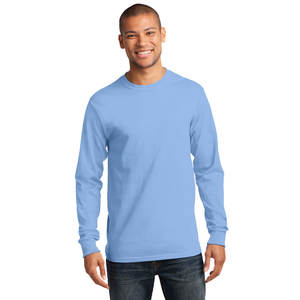 T-shirt élégant à manches longues pour hommes en gros 100% coton - Product Image 1