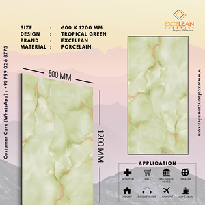 Azulejos de porcelana de Color granito verde Natural DE FÁBRICA DE Foshan 600x1200 India Europa moderna para sala de estar cm 24x48 - Product Image 4