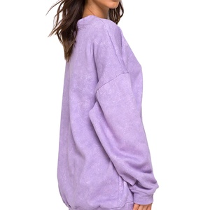 Sweat-shirt en coton OEM personnalisé avec broderie sur le devant, décontracté, longueur standard, pour l'hiver, haute qualité 2026 - Product Image 3