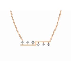 สร้อยคอเพชรเลี้ยงในห้องปฏิบัติการทรงกลม 0.213 กะรัต ทอง 9KT 14KT 18KT ดีไซน์หรูหรา  ขายส่ง รับผลิตแบบ OEM สำหรับส่งออก - Product Image 5