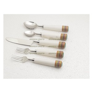 Couverts de luxe ensemble de couverts en acier inoxydable de 5 pièces avec poignée en pierre ensemble de couverts de dernière conception table décorer cuillère d'argenterie - Product Image 3