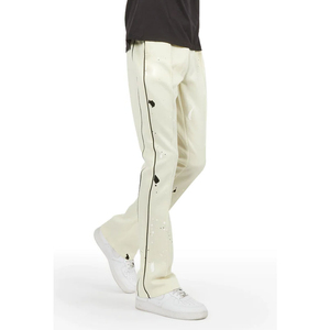 Pantalones de chándal acampanados de cintura alta Pantalones de chándal estampados de diseño de estilo informal unisex hechos en Pakistán - Product Image 2