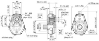 KM6004 Série Tracteur Pompe Hydraulique Boîte De Vitesses PTO Accélérateur Multiplicateur En Aluminium pour L'agriculture