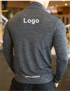 Vêtements de sport pour hommes T-shirts à manches longues grande taille pour hommes Top de haute qualité Chemises à séchage rapide Pull à fermeture éclair quart T-shirts à manches longues - Product Image 4