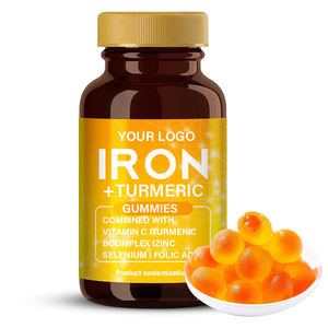Venta caliente suplemento de cúrcuma de hierro de primera calidad gomitas combinadas con vitamina que proporcionan energía, apoyo saludable para la piel, mejora la inmunidad - Product Image 2
