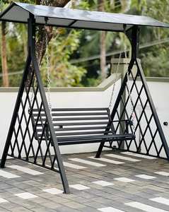Stylish Iron <b>Swing</b> With Comfortable Seating For Outdoor Porch <b>Patio</b> Relaxation And Garden Home Decoration Ambience - Product Image 3