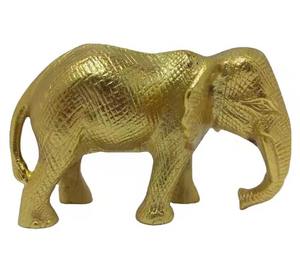 Nordique Art déco métal artisanat éléphant tigre Figurines fonte d'aluminium finition dorée maison Festival décor bureau directement - Product Image 5