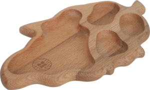 Plateau à collation en forme de feuille - 4 sections 30×18,5 cm - Product Image 1