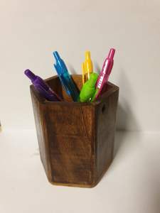 Boîte de rangement de papeterie de bureau en bois pour crayons - Product Image 5