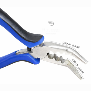 Pinzas para Extensiones de Cabello, Herramienta de Anillos Micro Nano, Punta Curva, Diseño de 3 Orificios, Herramienta de Eliminación de Crimpado, Uso Profesional en Salón - Product Image 3