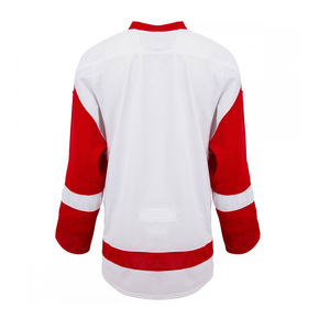 Maillot de hockey sur glace en polyester 100% de haute qualité OEM maillot de hockey sur glace personnalisé avec impression par sublimation et logo brodé - Product Image 6