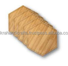 Irregular Coasters Set Design Wooden <b>Table</b> Pads & <b>Mats</b> <b>Dinner</b> Breakfast Natural Finishing Coaster for Home & <b>Table</b> Decor - Product Image 2