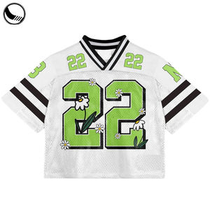 Conjunto de camisetas de fútbol americano para adultos de estilo callejero de moda con estampado personalizado, secado rápido, transpirable, antibacteriano, de talla grande 100% - Product Image 1