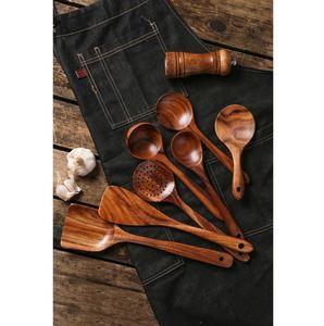 Cucharas de Cocina de Madera Nuevas al por Mayor, Utensilios para Servir Arroz, Herramientas de Cocina para Restaurante, Hogar, Vajilla, Hechas en India - Product Image 5