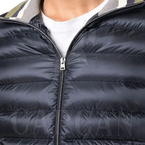 Chaqueta acolchada de manga larga gruesa de poliéster 100% para hombre con cuello levantado con chaqueta acolchada de etiqueta privada - Product Image 4