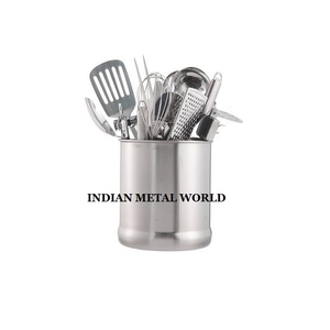 Meilleure vente en acier inoxydable rond porte-couverts de cuisine fait à la main grande taille couleur argent porte-couverts à un prix raisonnable - Product Image 2